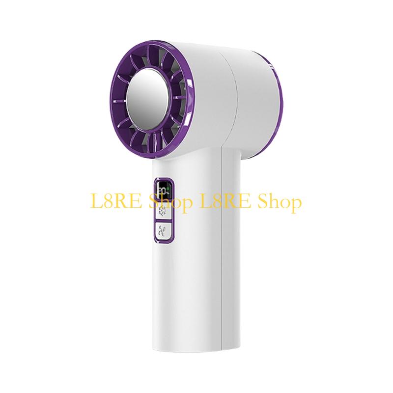 L8RE Handheld Cooling Fan for Travel USB Rechargeable Fan with LED Digital Display
