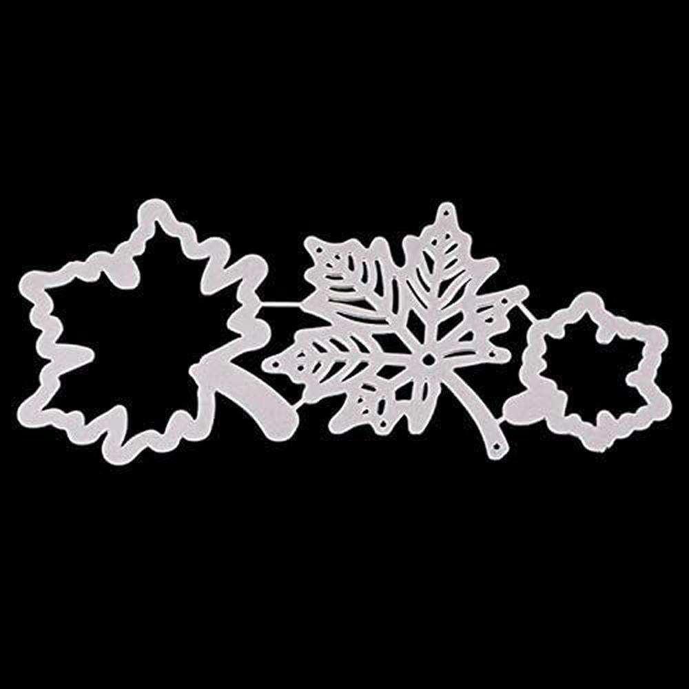 New 3pcs Maple Leaf Metal Cutting Dies Stencil Scrapbooking Card Embossing DIY