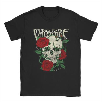 Band Bullet for My Valentine T-Shirt Sommer Trendige T-Shirts Herren Baumwolle O-Ausschnitt Übergröße Kleidung Kurzarm Streetwear