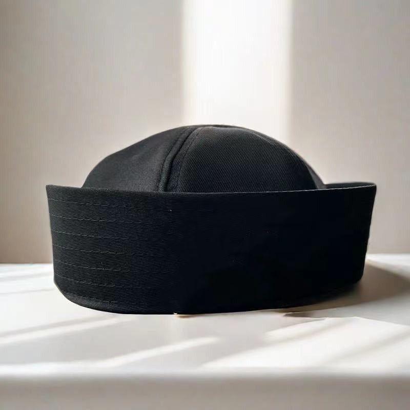 Модная новая легкая полосатая шляпа моряка корейская милая осенне-зимняя шапка женская ins отвернутый край восьмиугольная беретка M（56-58cm）