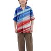 Boys' Casual Loose Short Sleeved Shirt With Fashionable Printed Shirt Top