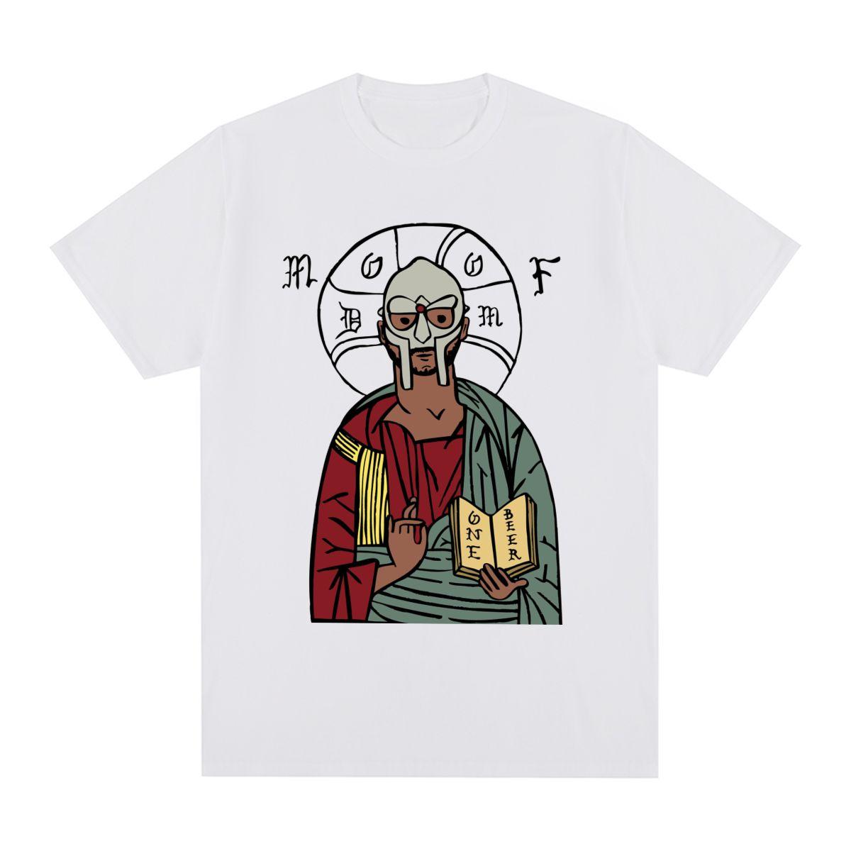 

Mf Doom Vintage T-shirt Classic Retro Mask Hip Hop Party Cotton Men T Shirt New Tee Tshirt Womens Tops M білий