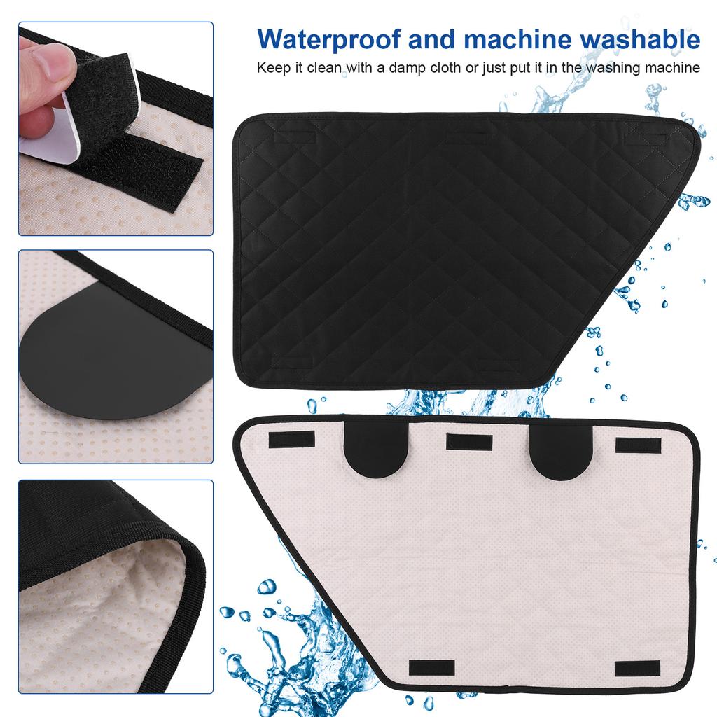 2Pcs Waterproof Anti-Scratch Car Interior Cover Pet Vehicle Door Protector Washable Car Door Protect Mats for Vehicle Door Guard