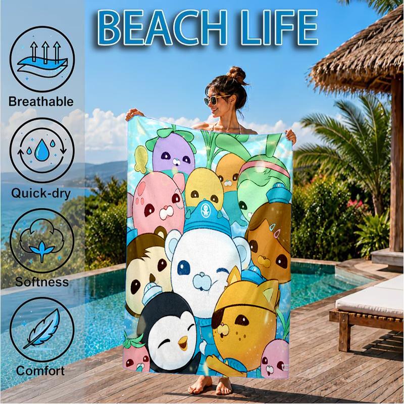 Ocean Explorers Adventure Beach Towel, Quick-drying, Easy to Care for, Suitable for Both Fitness and Beach Vacations,Sports Essential
