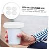 Lurrose 50-Piece Disposable Paper Cup Lids, Drink Covers for Water, Juice, and Iced Tea, for Home, Office, and Shop Use