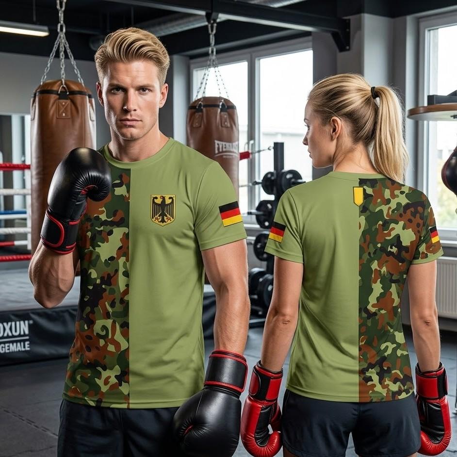 German Germany Eagle Flag National 3D Print Unisex Men Women MMA Kick Boxing Muay Thai T Shirt Quick Dry Short Sleeve Streetwear Retro Vintage Top Tee