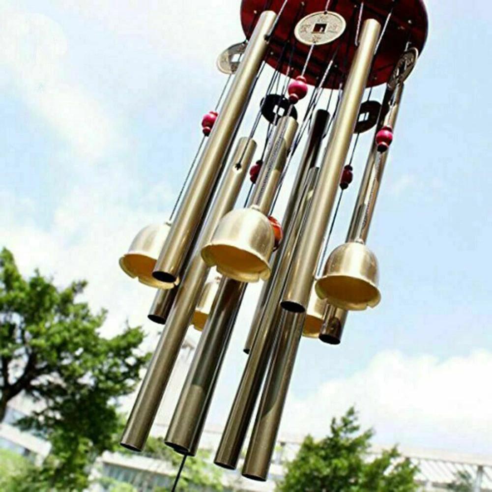 HOT Outdoor Living Wind Chimes Yard Garden Tubes Bells Copper Antique Windchime Wall Hanging Home Decor Decoration Wind Chimes