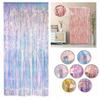 Metallic Foil Tinsel Fringe Curtain Backdrop Ideal for Birthday Receptions Anniversary Events Festive Photo Booth Background