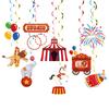 30Pcs Bright Hanging Decorations Circus Themed Party Ornament Sustainable Paper Crafts For Birthday Wedding Celebration