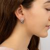 Black Spinel Dolphin Stud Earrings - 925 Sterling Silver