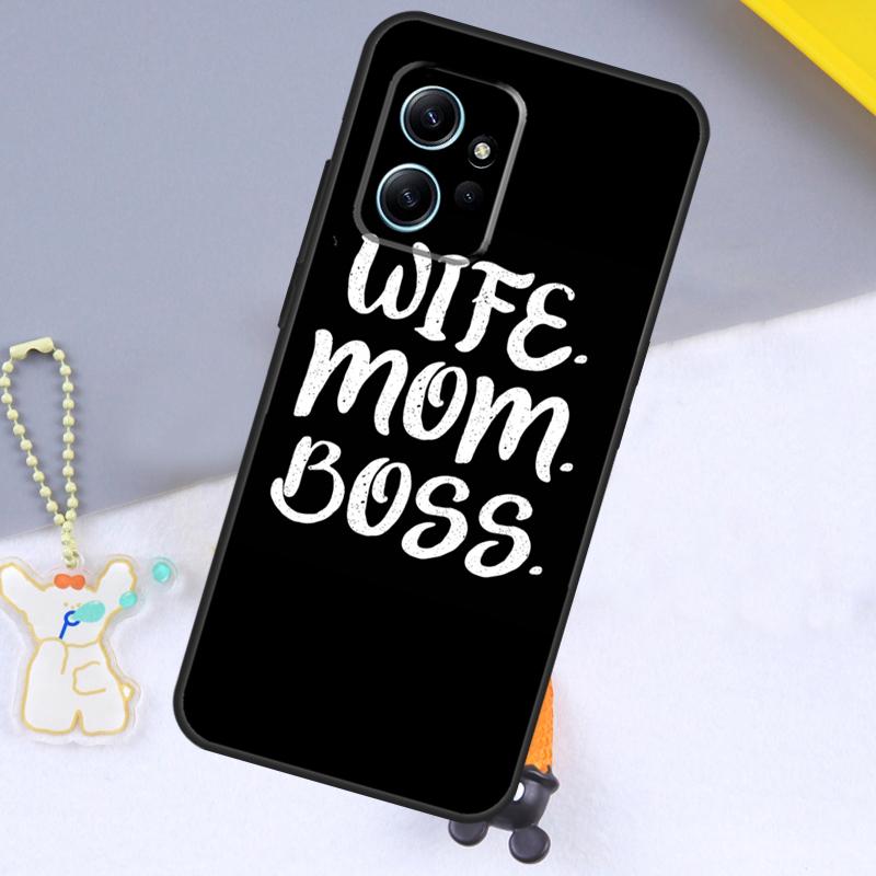 Wife Mom Boss Case For Xiaomi Redmi Note 13 14 9 10 11 12 15 Pro Plus Cover For Redmi 13C 15 C 12C 14C 10C