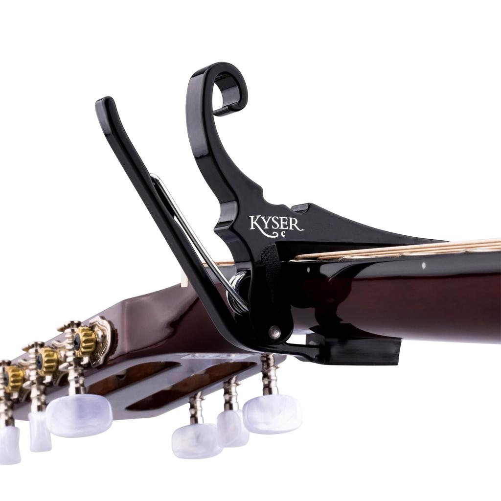 Kyser Quick Change Capo für KGCB Klassische/Flamenco-Gitarre, Schwarz,