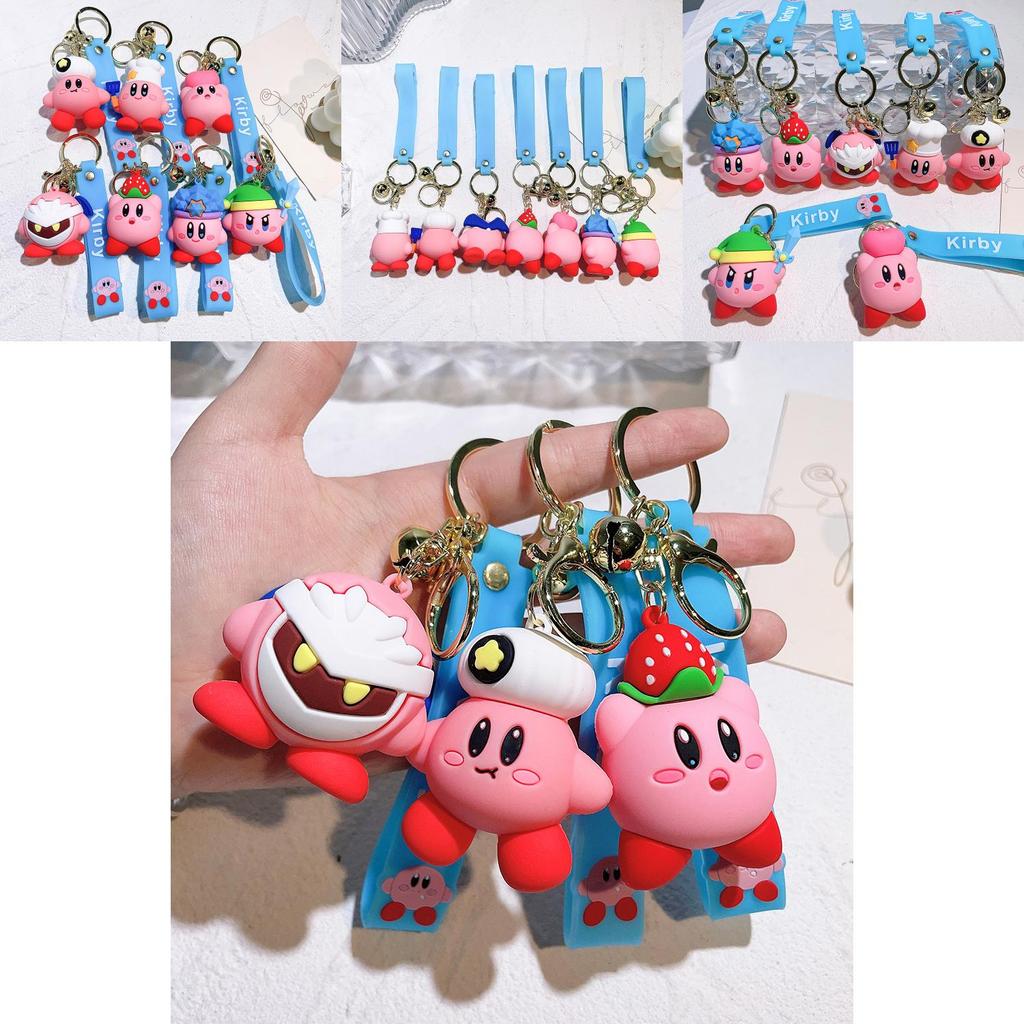 Adorable Kirby Keychain Cute Car Key Accessory For Couples And Bag Decoration