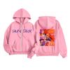 Kids Fashion Women's Lightweight Long Sleeve Zipper Hoodie Printed Hoodie With Pockets