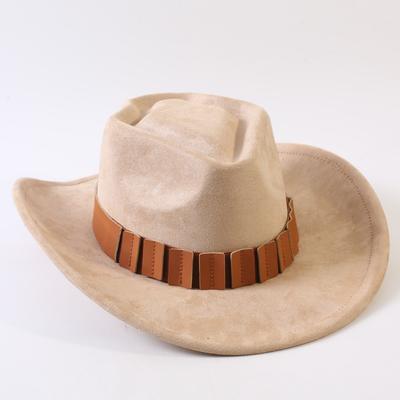 Populaire Europese en Amerikaanse klassieke suède westerse cowboyhoeden, retro mode cowboyhoeden voor mannen en vrouwen
