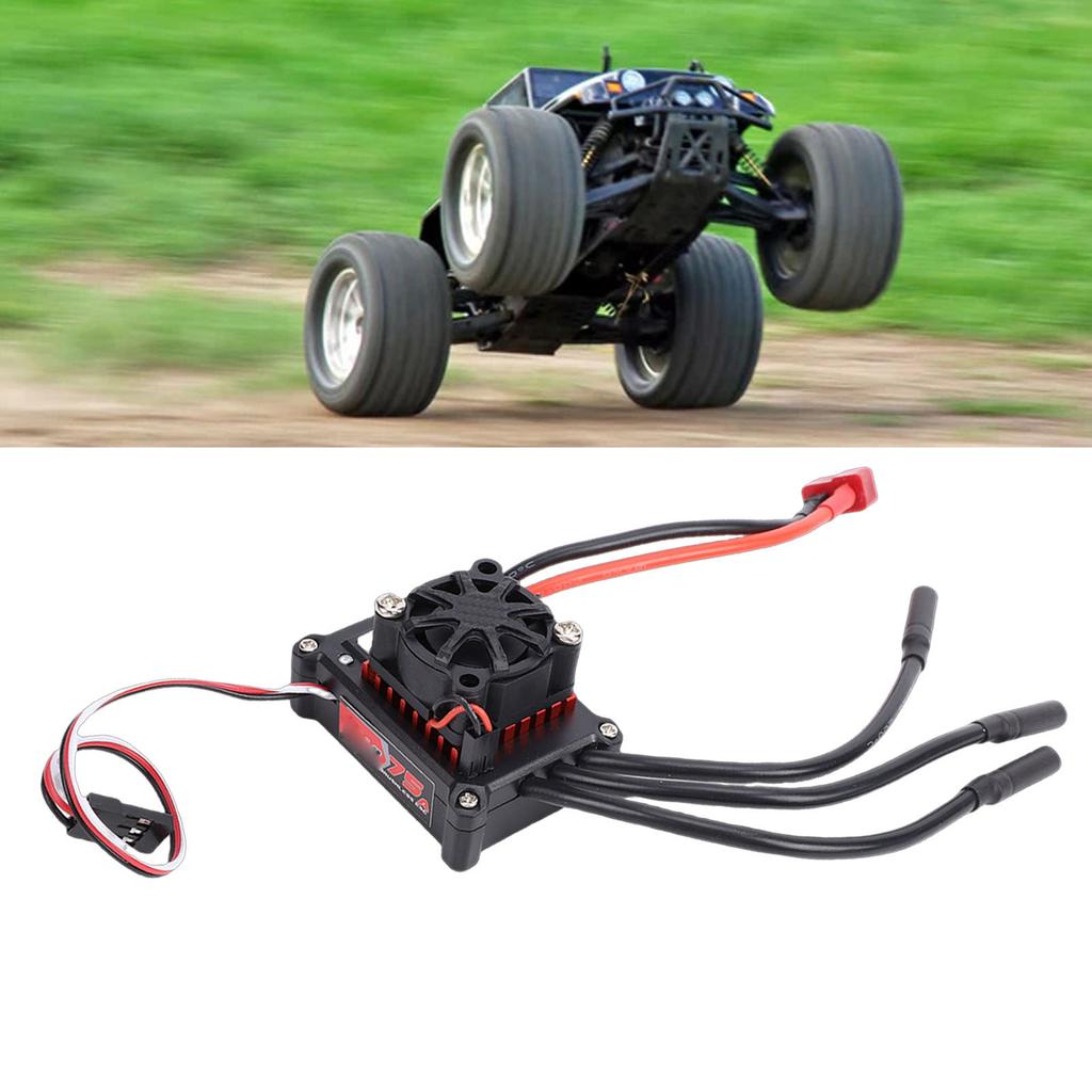 75A Brushless ESC for RC Car Boat Electronic Speed Controller with Built in BEC T Plug for 540 3650 3660 3674 Brushless Motors