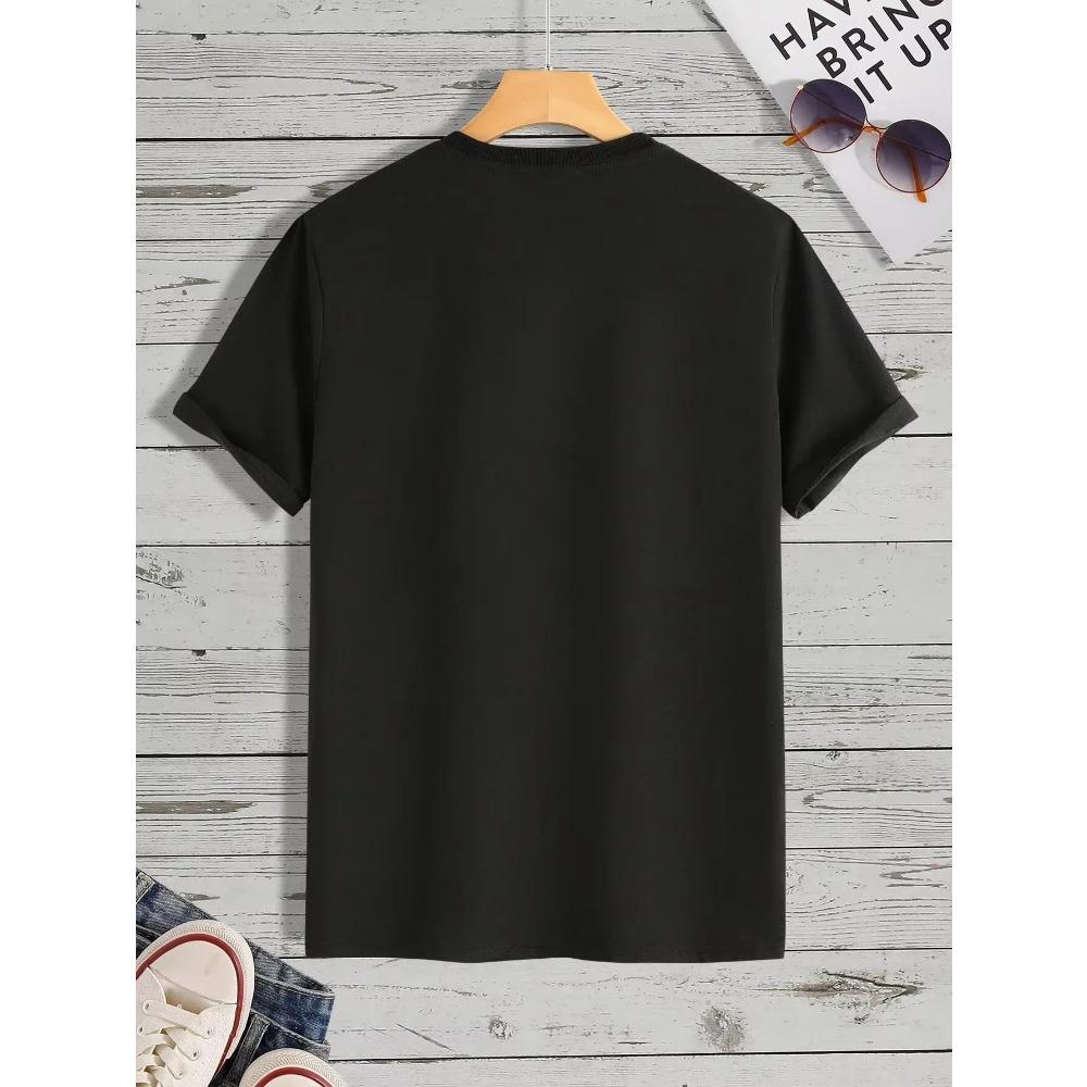 Teddy Bear Print T-Shirt for  Men's Casual Crew Neck Short-Sleeve  Fashion Summer T-Shirts Tops, Regular and Oversize Tees