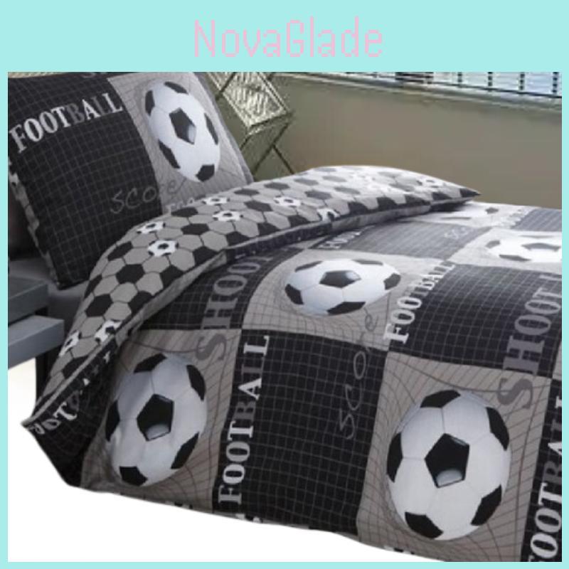 Ensemble de housse de couette imprimée Football avec impression numérique pour la décoration de la chambre d'adolescent