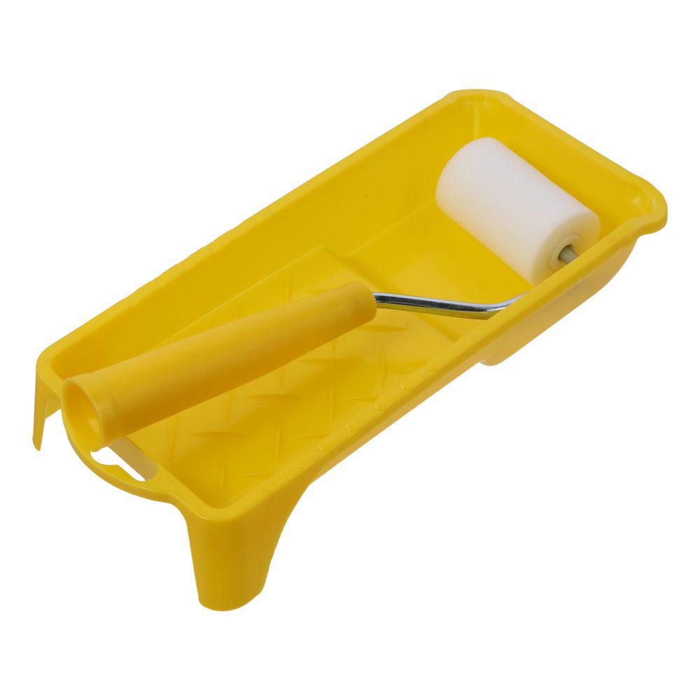 8Pcs White, Yellow Foam Paint Roller 2 Inch Sponge Small Roller Mini Paint Roller Kit  Cabinets
