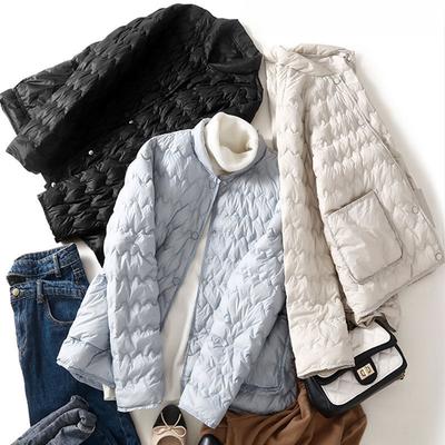 Korean Fashion Autumn Winter Women's Short Jacket Female Parkas Lightweight Down Cotton Warm Outwear Overcoat Ladies