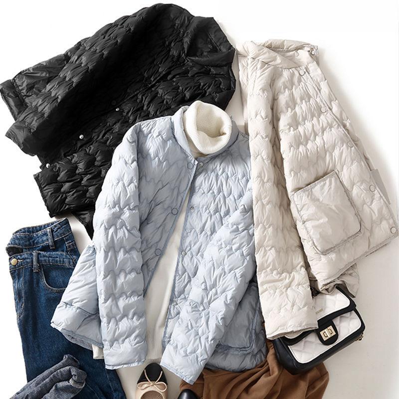 Korean Fashion Autumn Winter Women's Short Jacket Female Parkas Lightweight Down Cotton Warm Outwear Overcoat Ladies