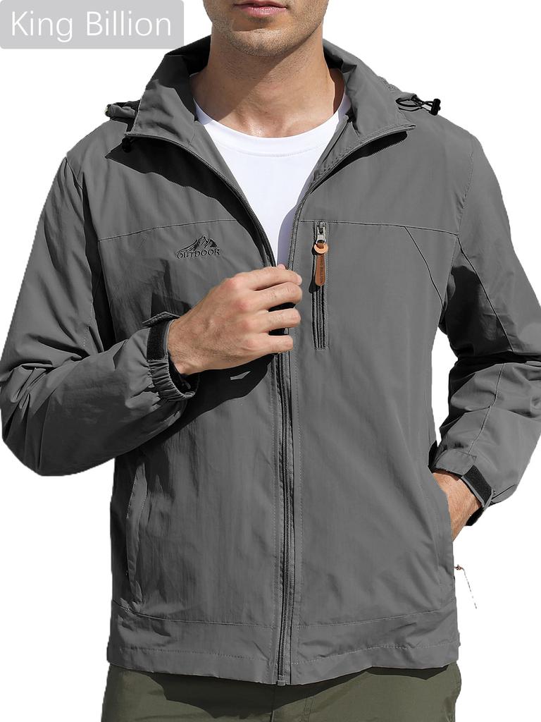 Men's Spring Autumn Thin Hooded Jacket Outdoor Windbreaker Men Climbing Streetwear Casual Coats