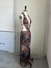 2025 Summer Spicy Girl Beach Halter Sleeveless Backless Long Dress