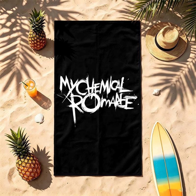My Chemical Romance Official Band (1) Theme Beach Towel Sand Resistant Soft And Comfortable Suitable For The Pool Camping Yoga And Diving A Travel