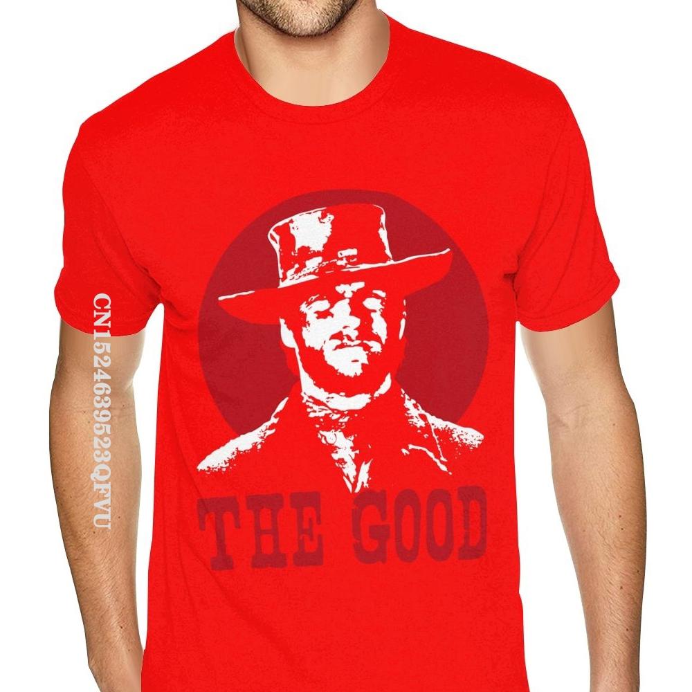 Geometric The Good The Bad And The Ugly Clint Eastwood Tee Shirts Tshirt Man Graphic Black Tees Shirt