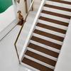 5pcs 100X20cm Staircase Mat Self-adhesive Safety Door Mat Soft Stripe Non-Slip Stair Tread Carpet Mat Home Decor