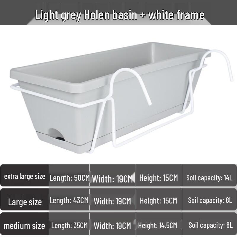 KEYSHEEL Rectangular Hanging Planter & Stand