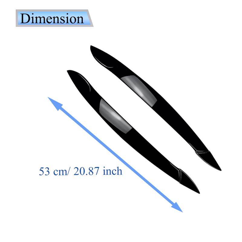 2pcs Car Headlight Eyebrow Eyelid Cover Trim ABS Carbon Fiber Black for BMW X5 E70 2008 2009 2010 2011 2012 2013