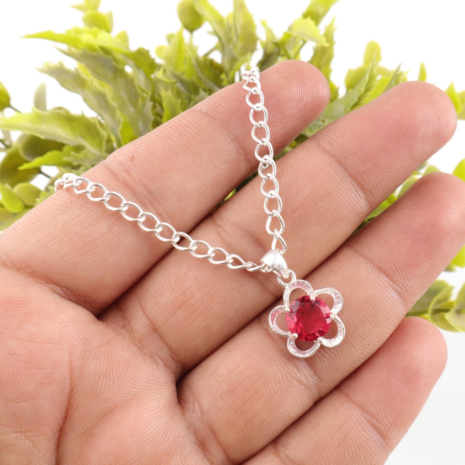 

Pink Tourmaline Gemstone 925 Sterling Silver Handmade Jewelry Pendant For Gift CP-27-4
