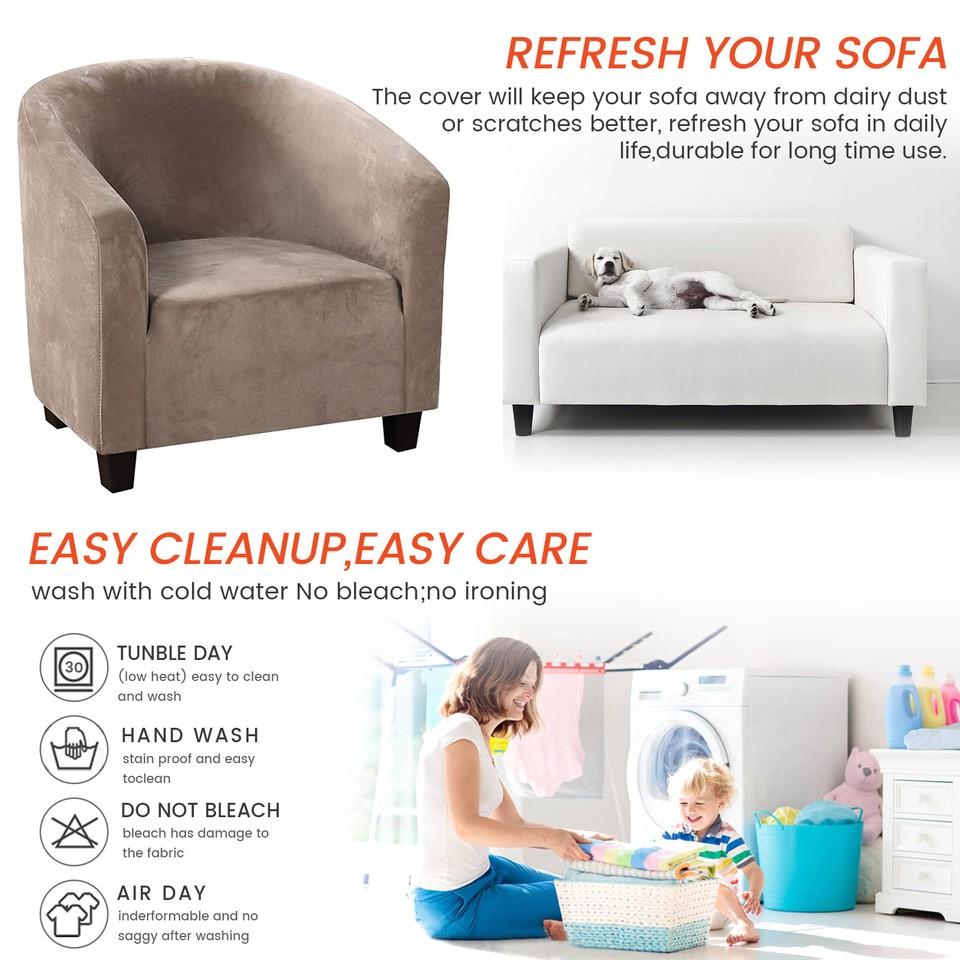 Club Chair Cover Stretch Armchair Slipcover Bar Living Room Tub Protector Cover
