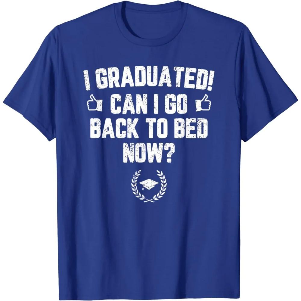 Zabawna koszulka Czy mogę wrócić do łóżka Prezent na ukończenie szkoły Dla niej Dla niego T-shirt