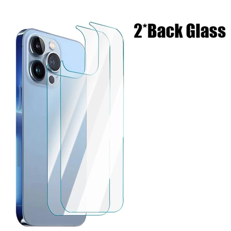 For iPhone 16/16 Plus/16 Pro/16 ProMax Tempered Glass Screen Protector Film HD Clear Full Cover Camera Lens Back Protector Film
