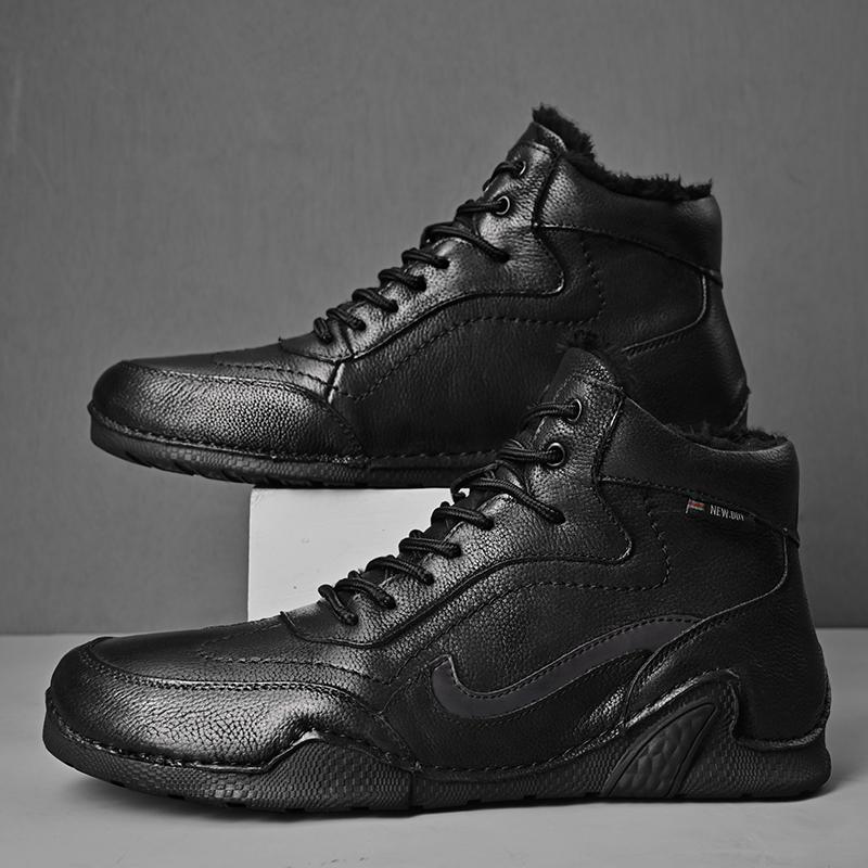 WinterandSpring/autumn Genuine Leather Casual Shoes,Men's Sports Shoes,Outdoor Walking High-top Boots,Men's Boots  New Style