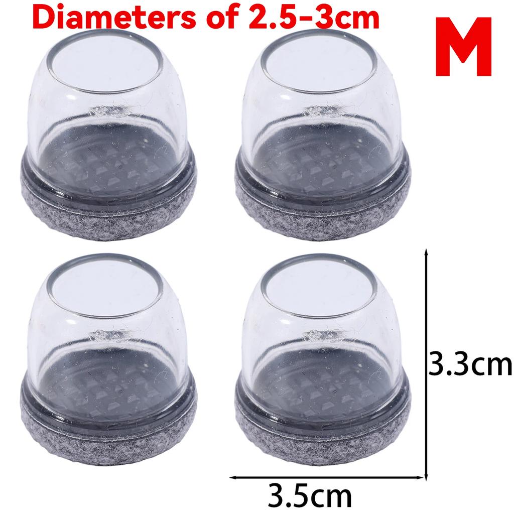 Furniture Table Leg Covers Protectors Chair Leg Caps with Felt Pads Reduce Noise Silicone Round Non Slip Scratch Floor Sliders