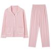 Women'S Modal Pajamas With Chest Pads Long Sleeves Loungewear Suit
