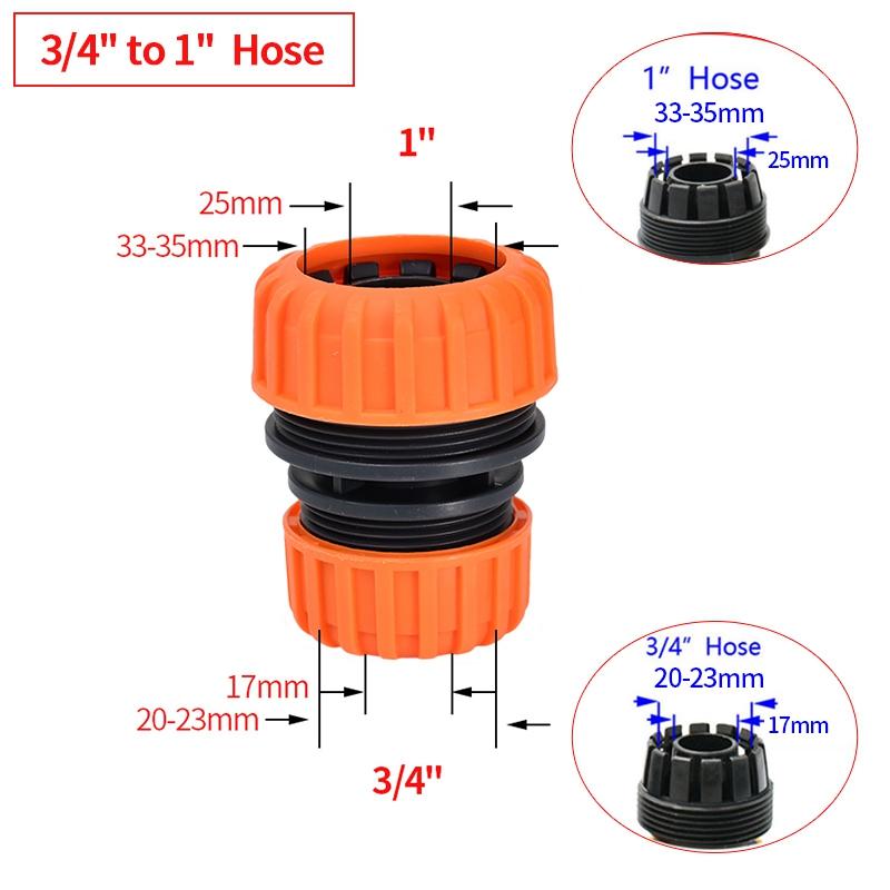 Hose Quick Connectors 1/2'' 3/4" Garden Quick Hose Connector for Garden Irrigation Water Pipe Extender Connector Accessories