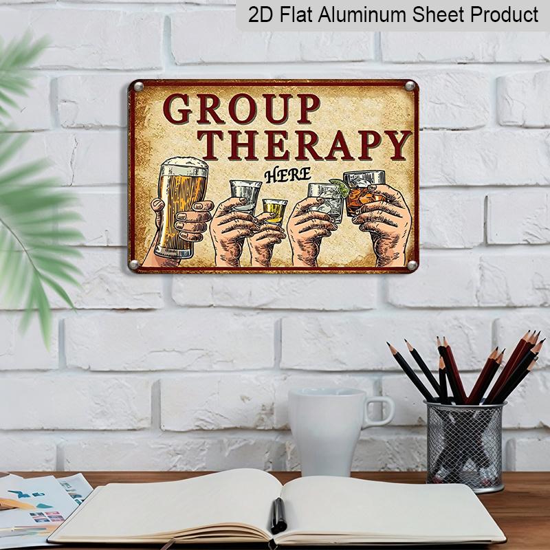 2D Flat 1pc Retro Wall Decor Vintage Beer Sign Aluminium Metal Group Relaxation Retro Wall Decor Suitable for Bars Cafes or Homes Cheers Bar