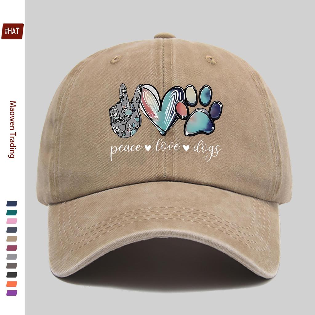 Pc Leopard Print Paw Print Heart Pattern Baseball Cap Truck Driver Papa Hat Comfortable Lightweight Headwear Adjustable Stra