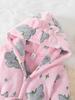 European & American Boys' Plush Hooded Jacket with Stars & Astronaut Flowers