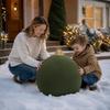 Fabric Covered Flocked Fabric Baubles Inflatable Christmas Decoration Ball  Christmas Themed Party