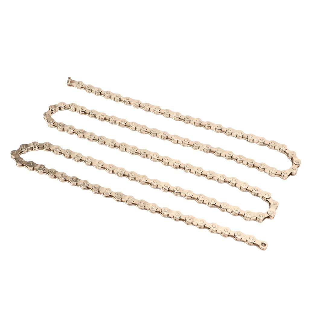 Bike Chain 6S 7S 8S 116 Links Carbon Steel Full Electroplating Wear Resistant Mountain Bike Chain for Mountain Road Bike