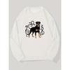 Men's Rottweiler Pattern Casual Crew Neck Sweatshirt.
