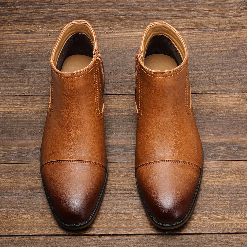 Chelsea Boots Men Comfortable Brand Fashion 2026 Boots Leather