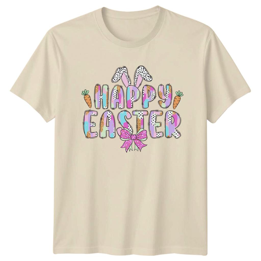Happy Easter Unisexs TShirt Bunny Rabbit Holiday Easter Gift For Her