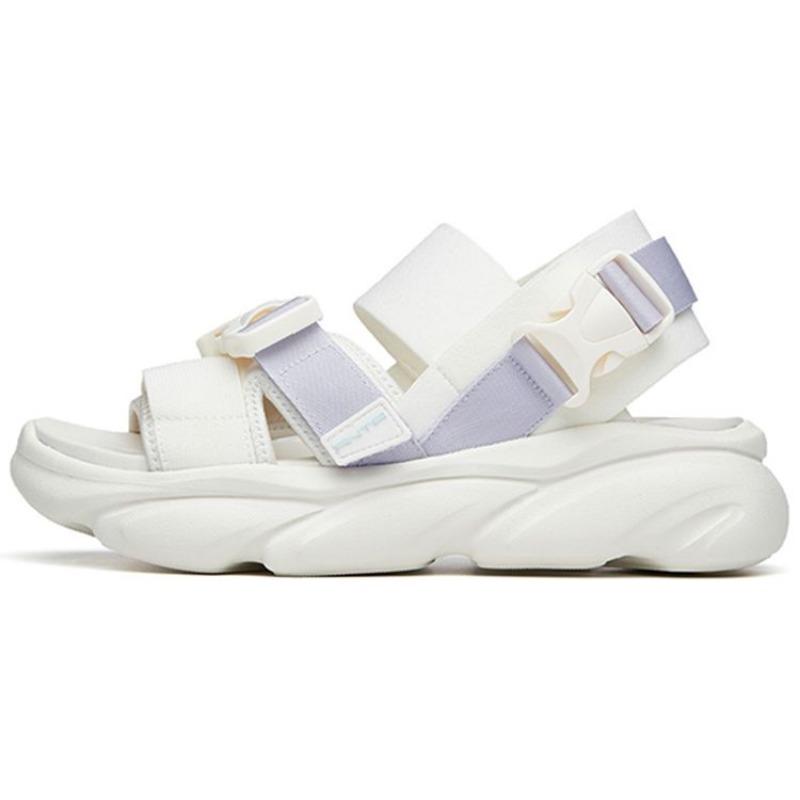 Anta Women's Beach Sandals White Purple, Lightweight and Breathable 922226966-2