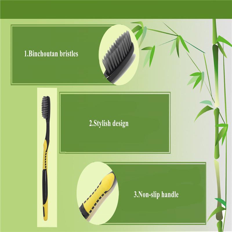 Koupit 4 Pcs Ultra Soft Toothbrush Bamboo Charcoal Brush Oral Care Nano